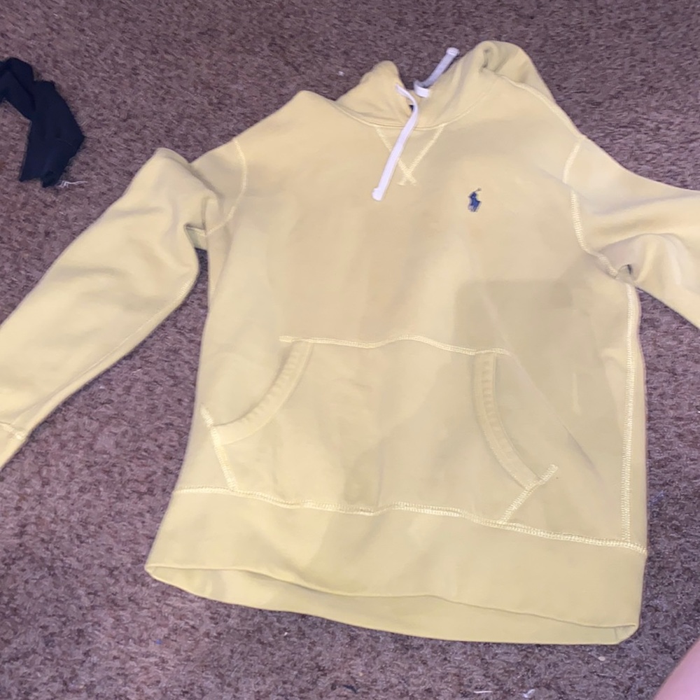 Yellow polo hoodie size small